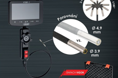 Endoskop s otočnou sondou o průměru jen 3,9 mm!